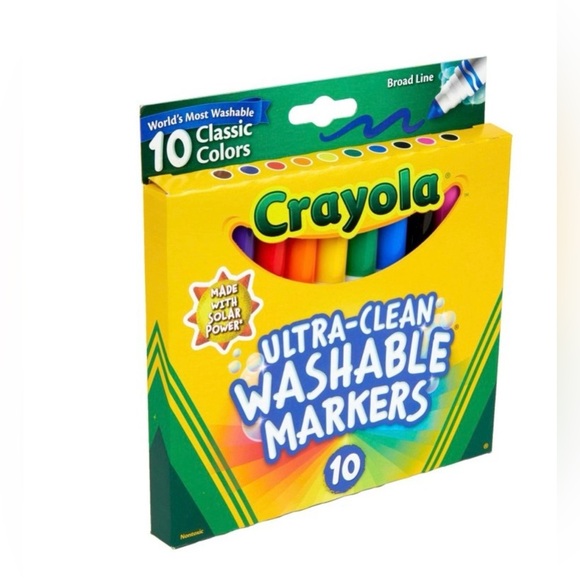 Crayola 10ct Washable Broad Line Markers, School Supplies - Picture 1 of 5